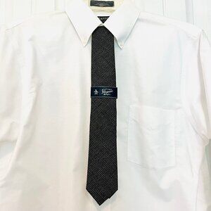 Original Penguin Ballantyne Micro Check Slim Tie in Black / New With Tags